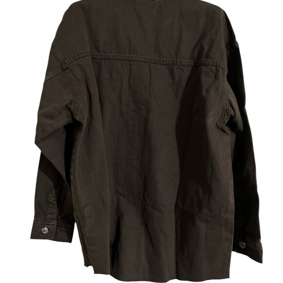 Topshop Dark Brown Button Down Shirt - Picture 2 of 2